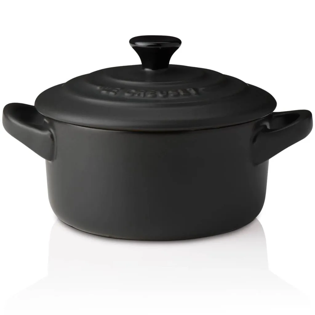 Le Creuset Stoneware Petite Round Casserole Satin Black