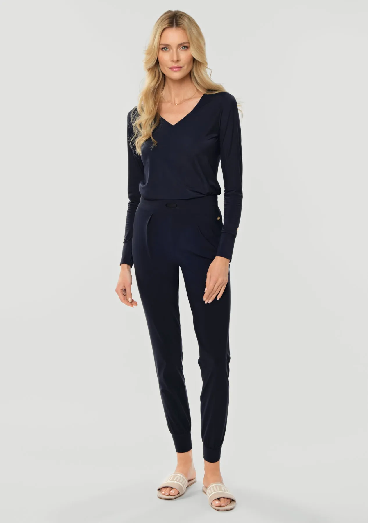 LEGEND Silken Light Blouse deep navy