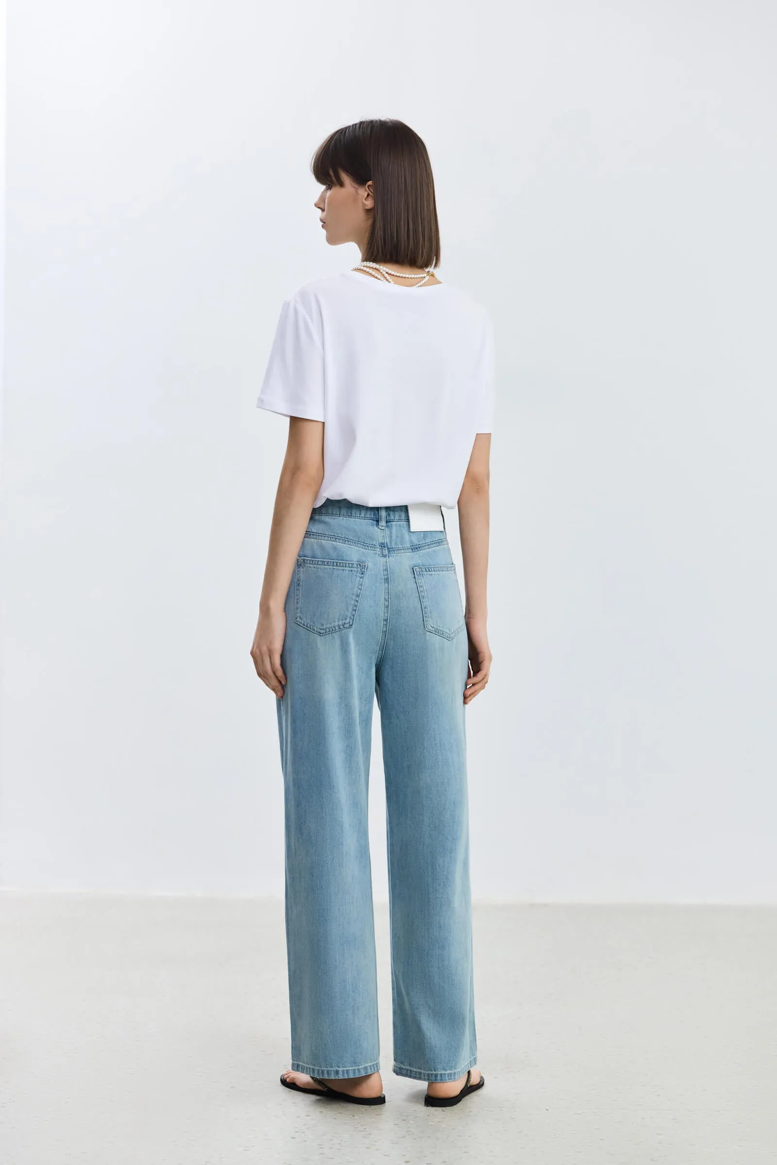 LILY All-Cotton Straight Leg Jeans