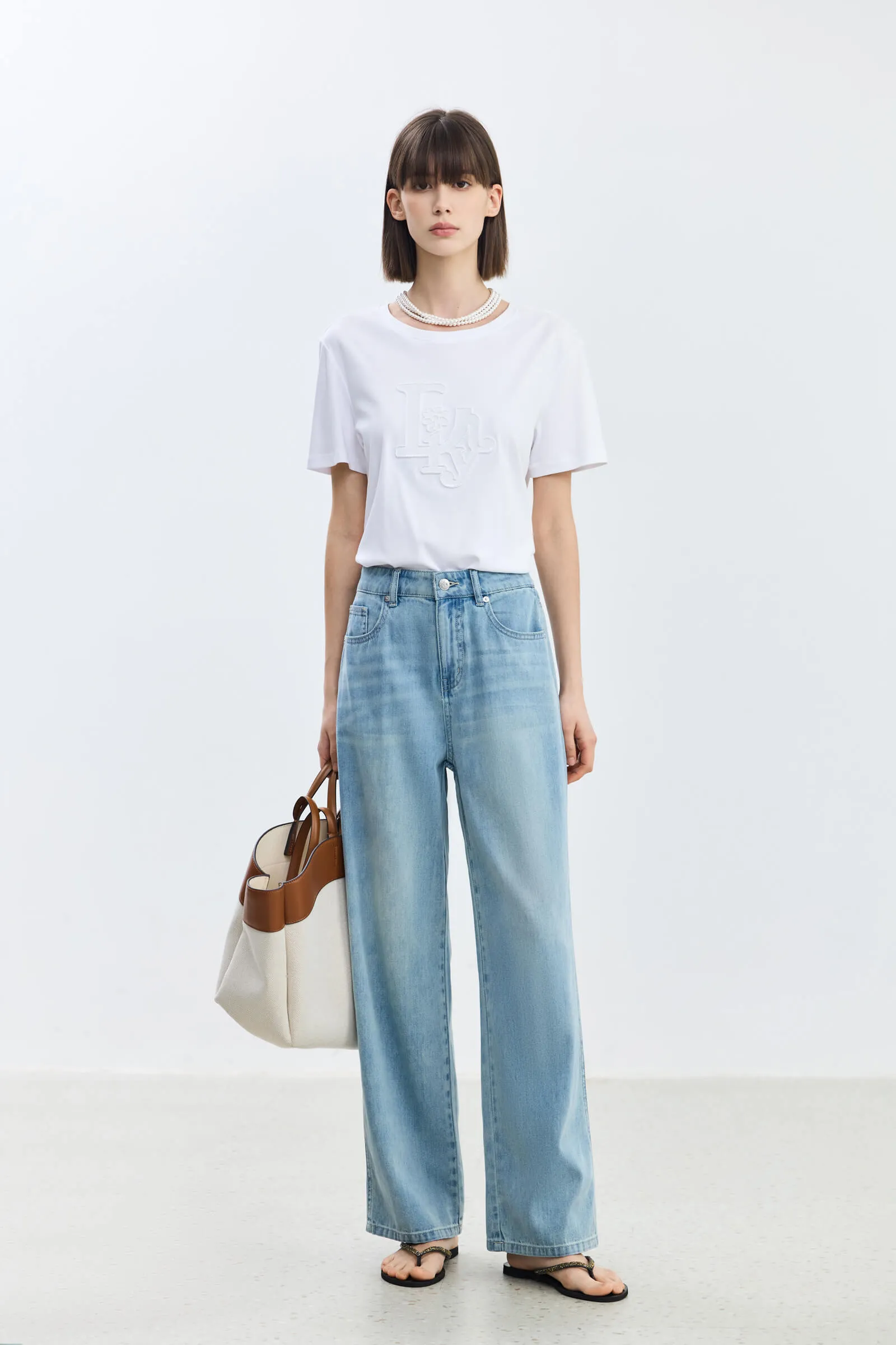 LILY All-Cotton Straight Leg Jeans