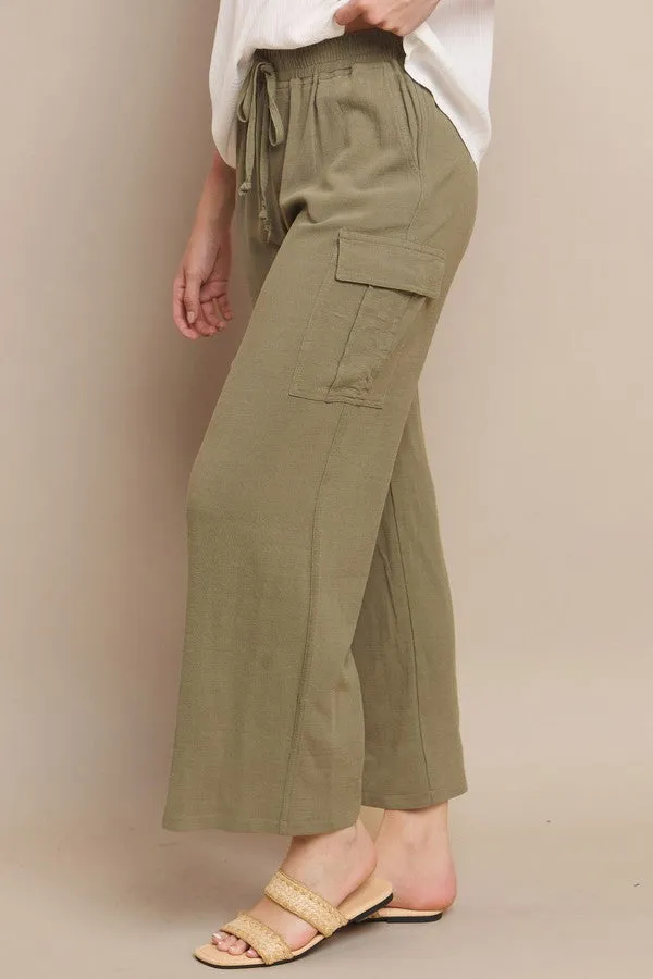 Linen Cargo Pants