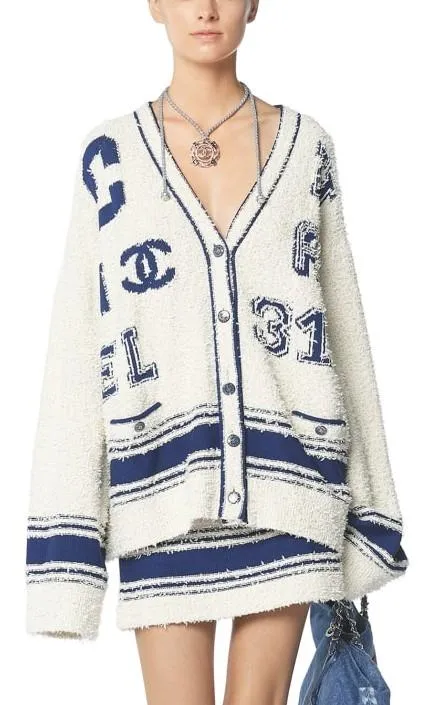 Logo Cardigan Sweater