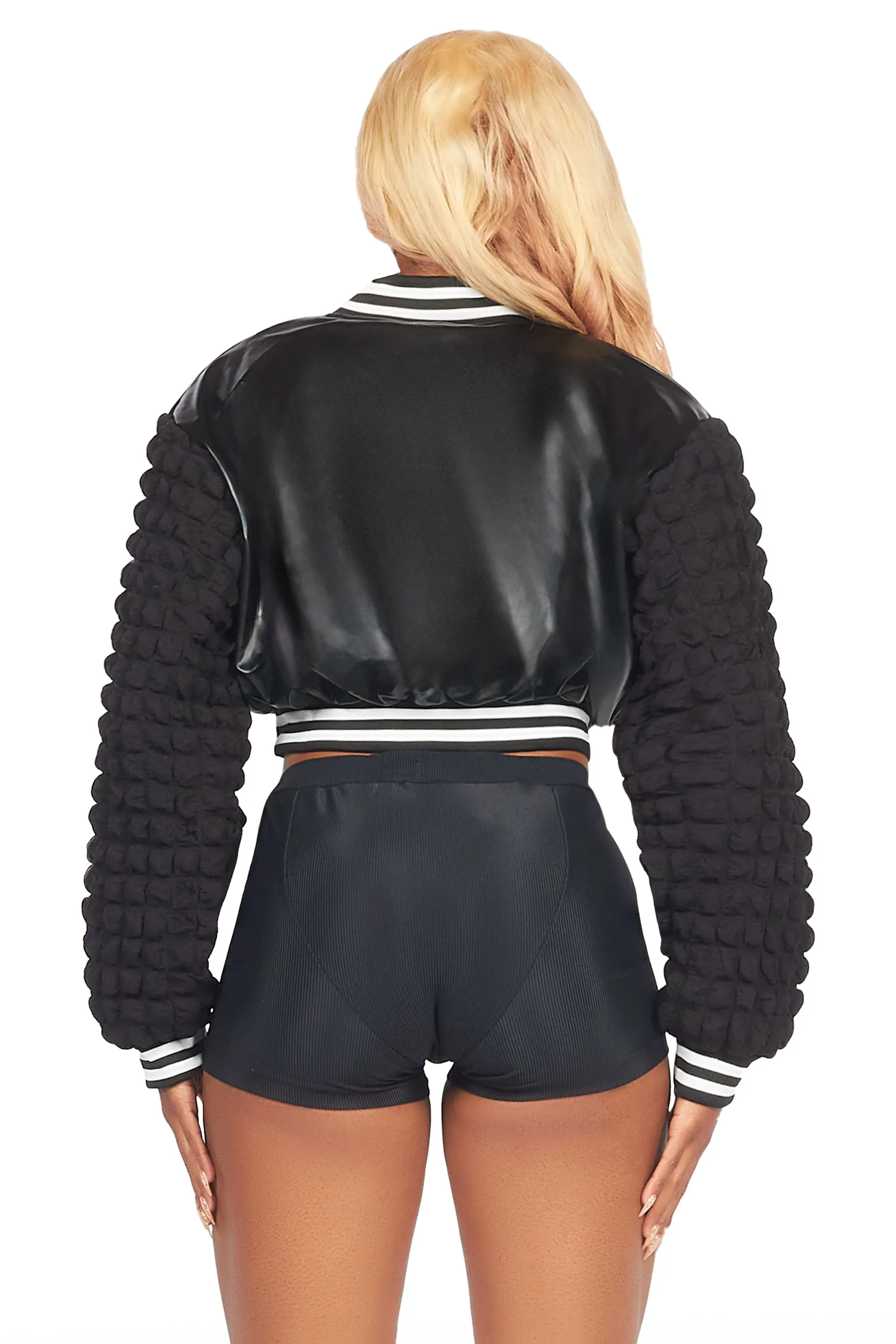 Magdame Black Varsity Jacket