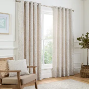 Marple Pair of Eyelet Curtains by Curtina in Natural