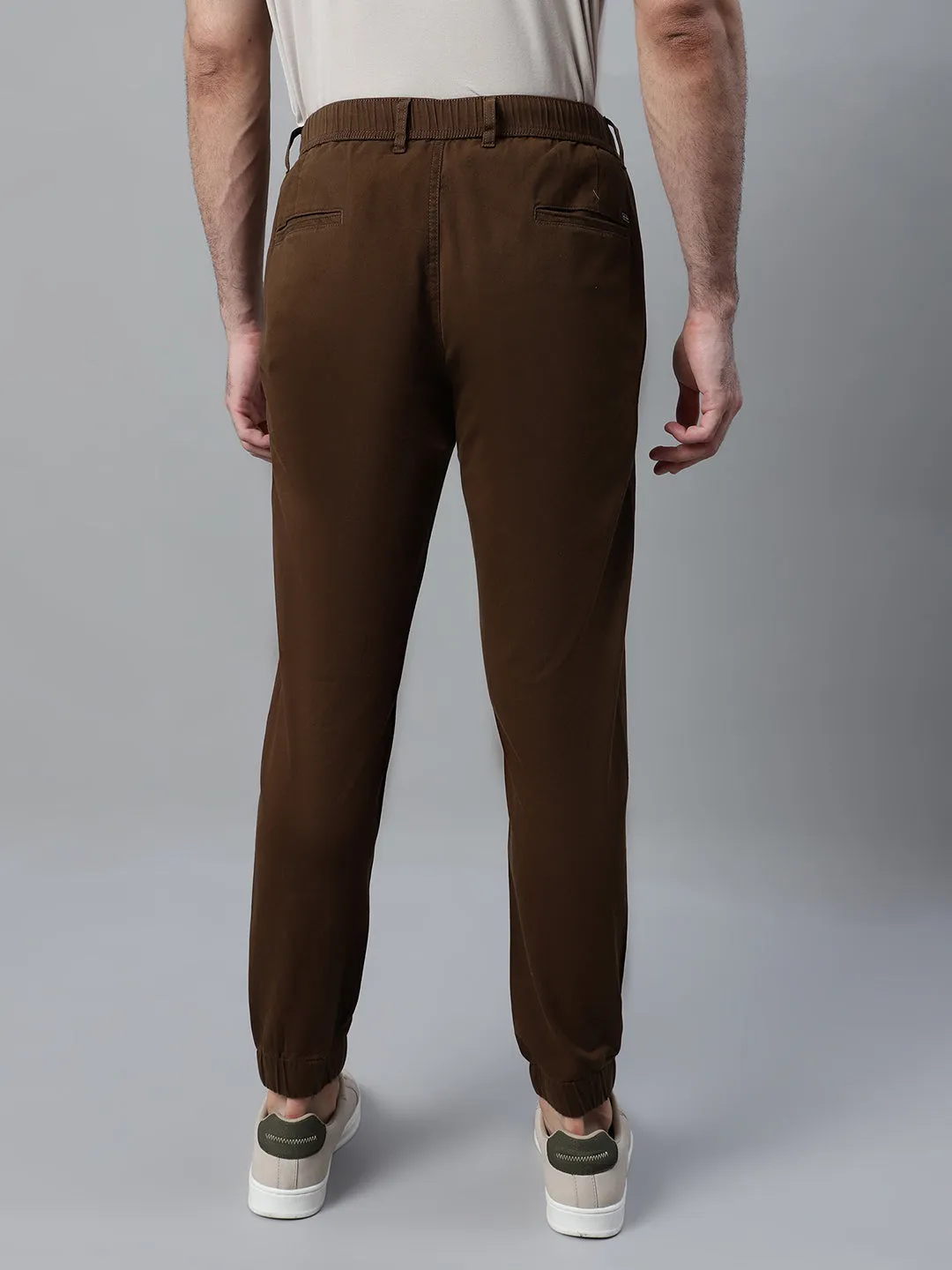 Men's Brown Solid Casual Jogger