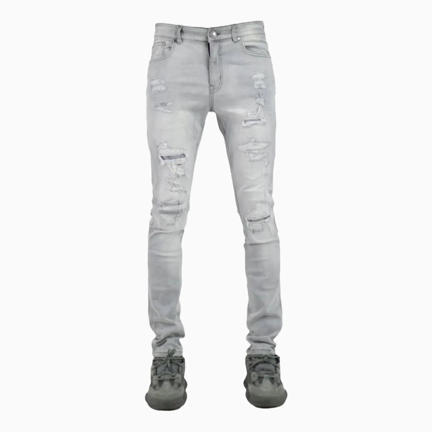 Men's Clean Distressed Denim Pant