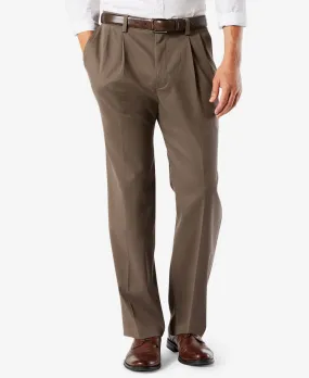 Men's easy classic pleated trousers, khaki stretch Dockers, multi