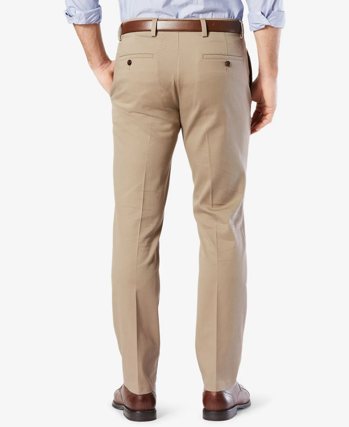 Men's easy slim fit khaki stretch Dockers trousers