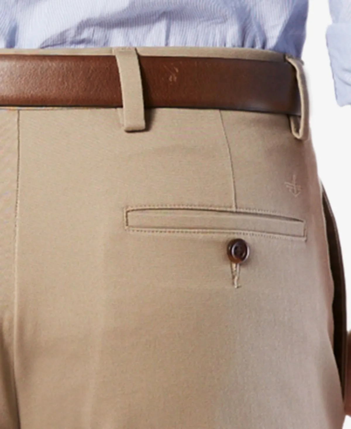 Men's easy slim fit khaki stretch Dockers trousers