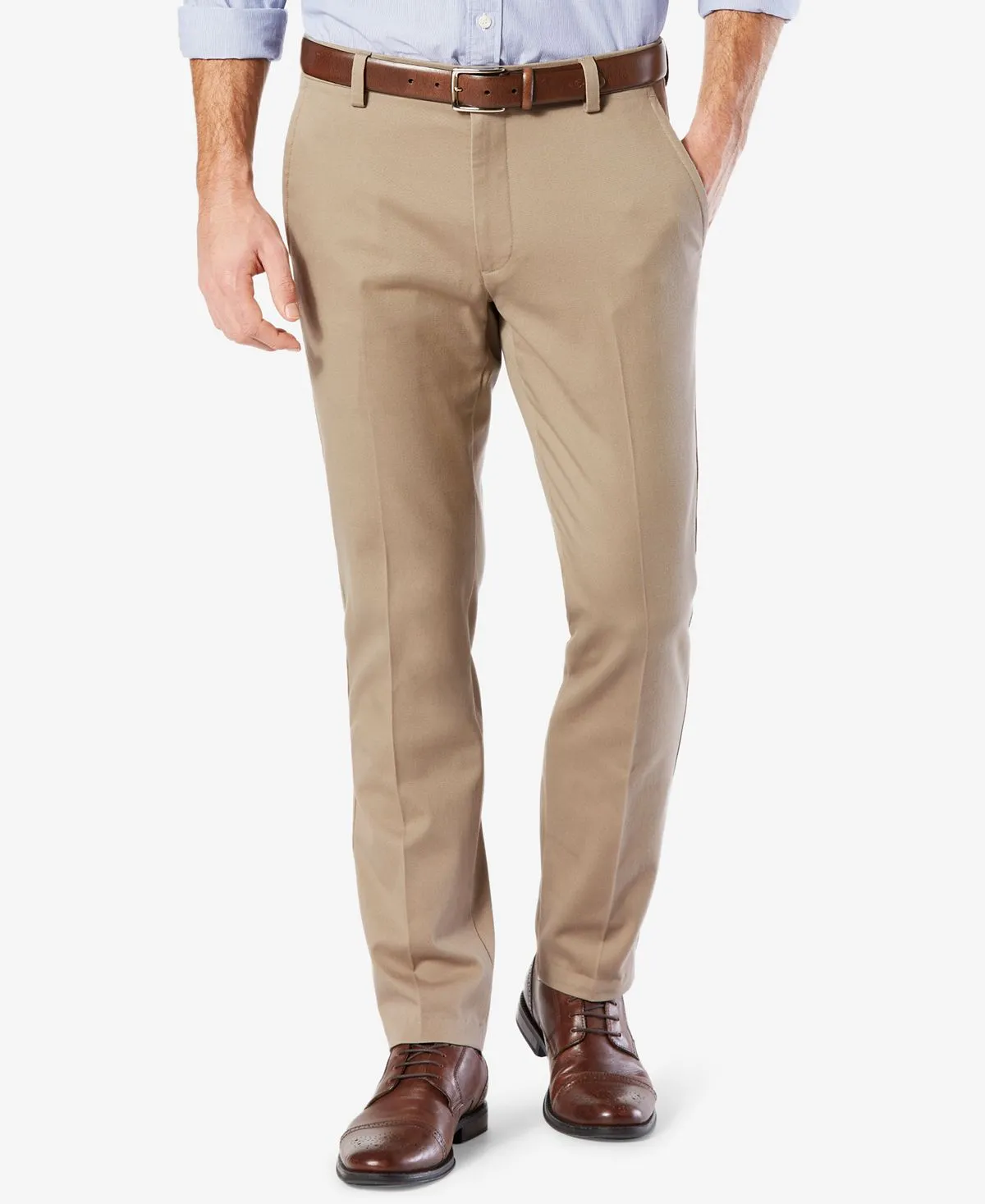 Men's easy slim fit khaki stretch Dockers trousers