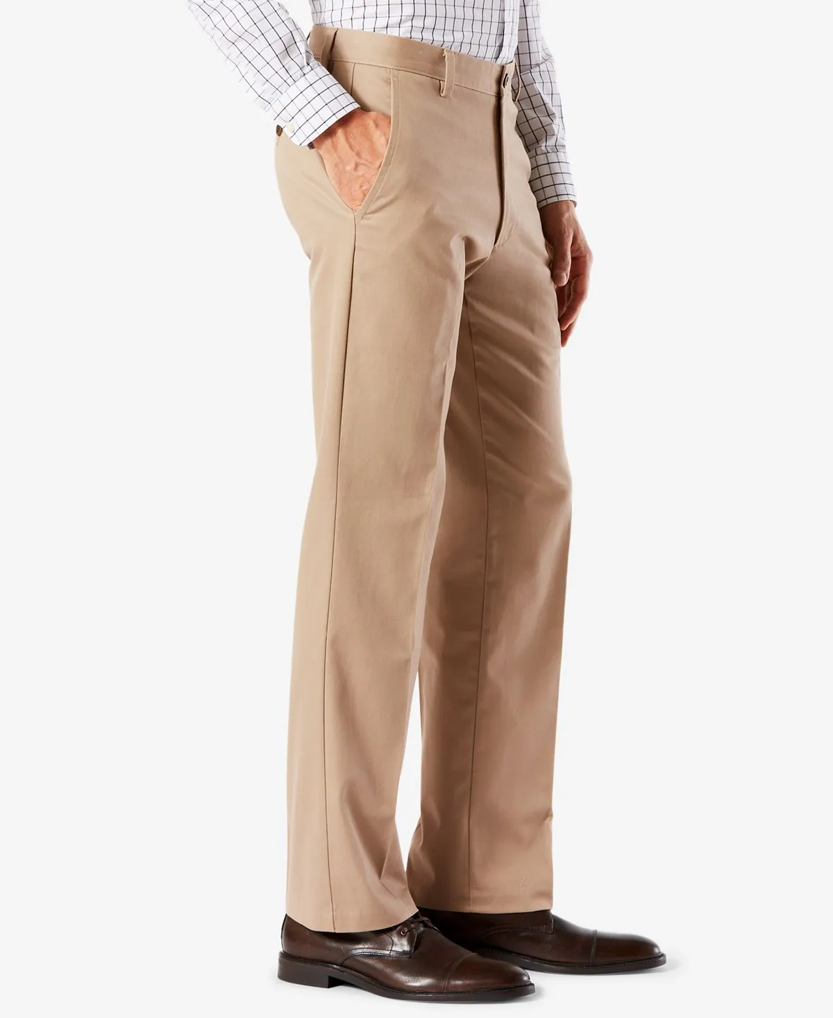 Men's easy straight fit Dockers khaki stretch pants