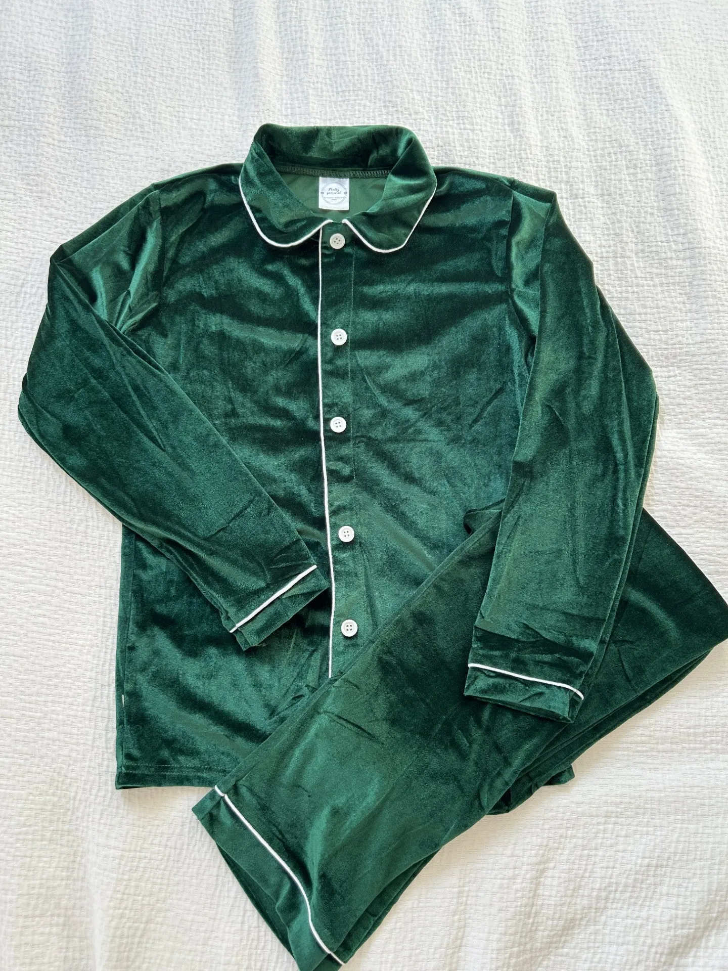 Men's Luxury Green Velvet Pyjamas