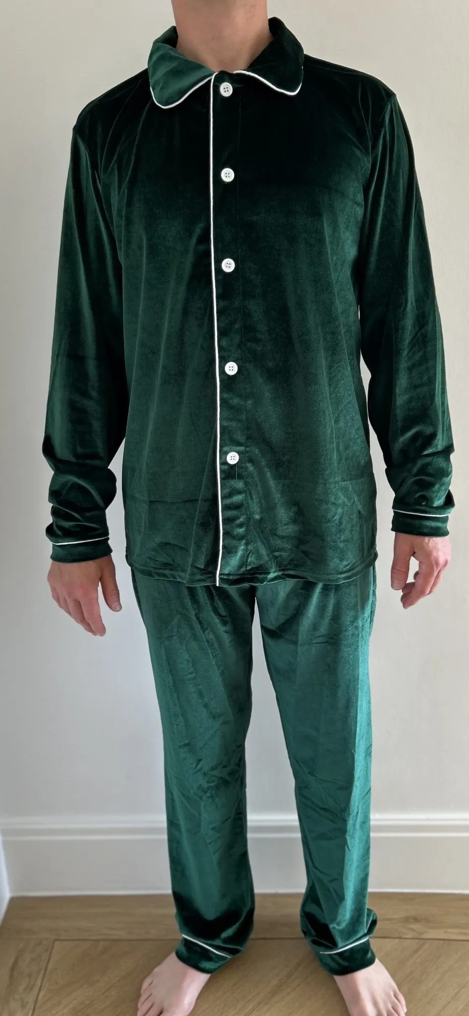 Men's Luxury Green Velvet Pyjamas