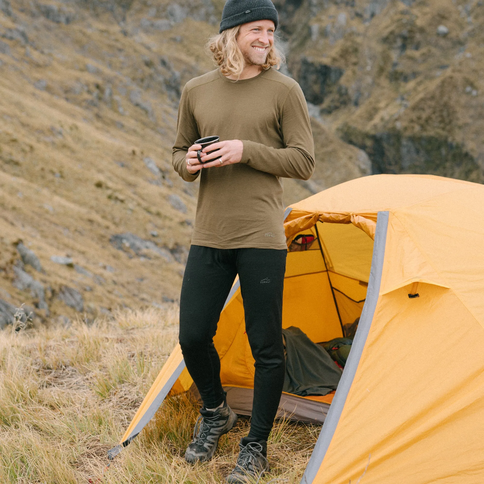 Mens Merino Leggings Black