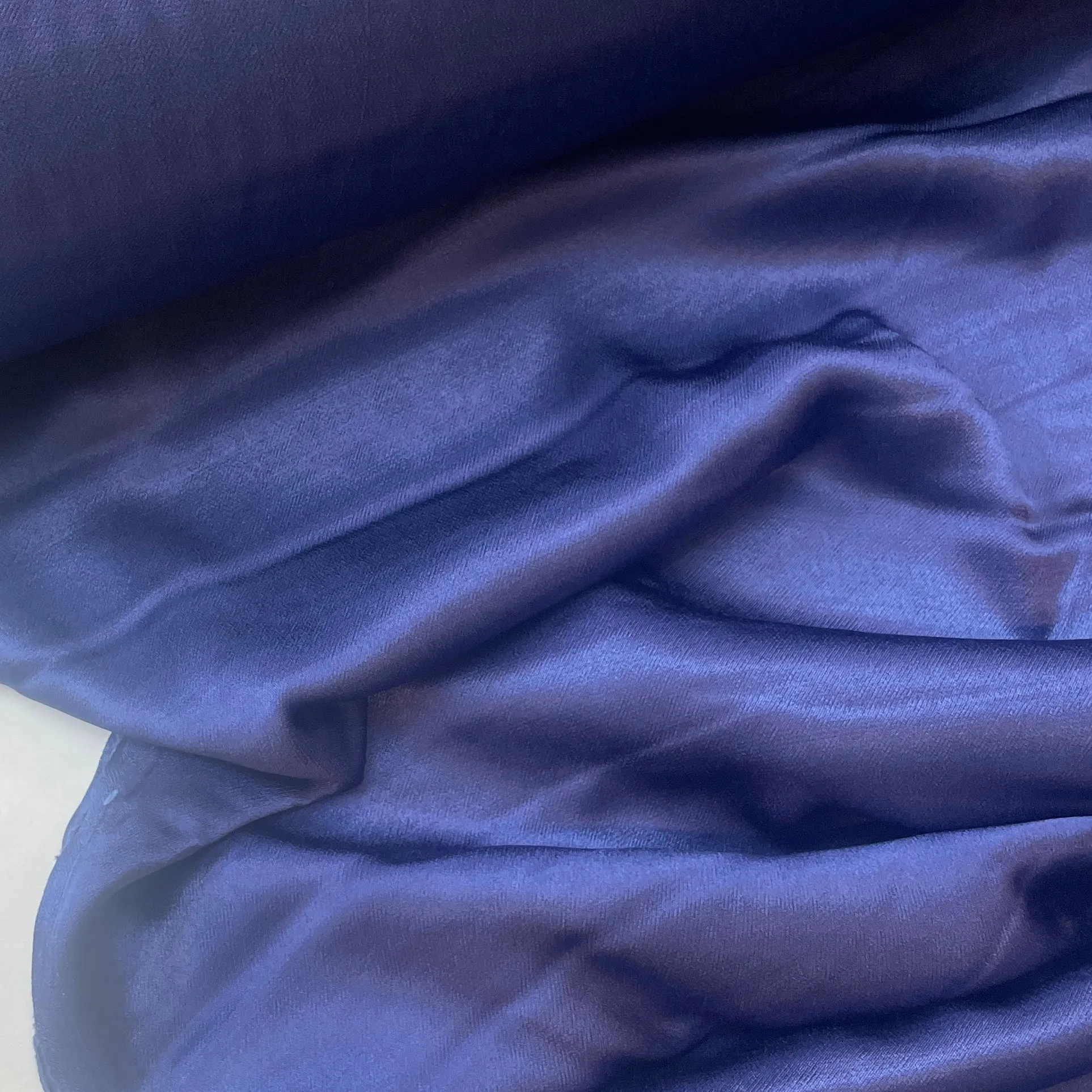 Midnight blue Luxury Drape Viscose Satin