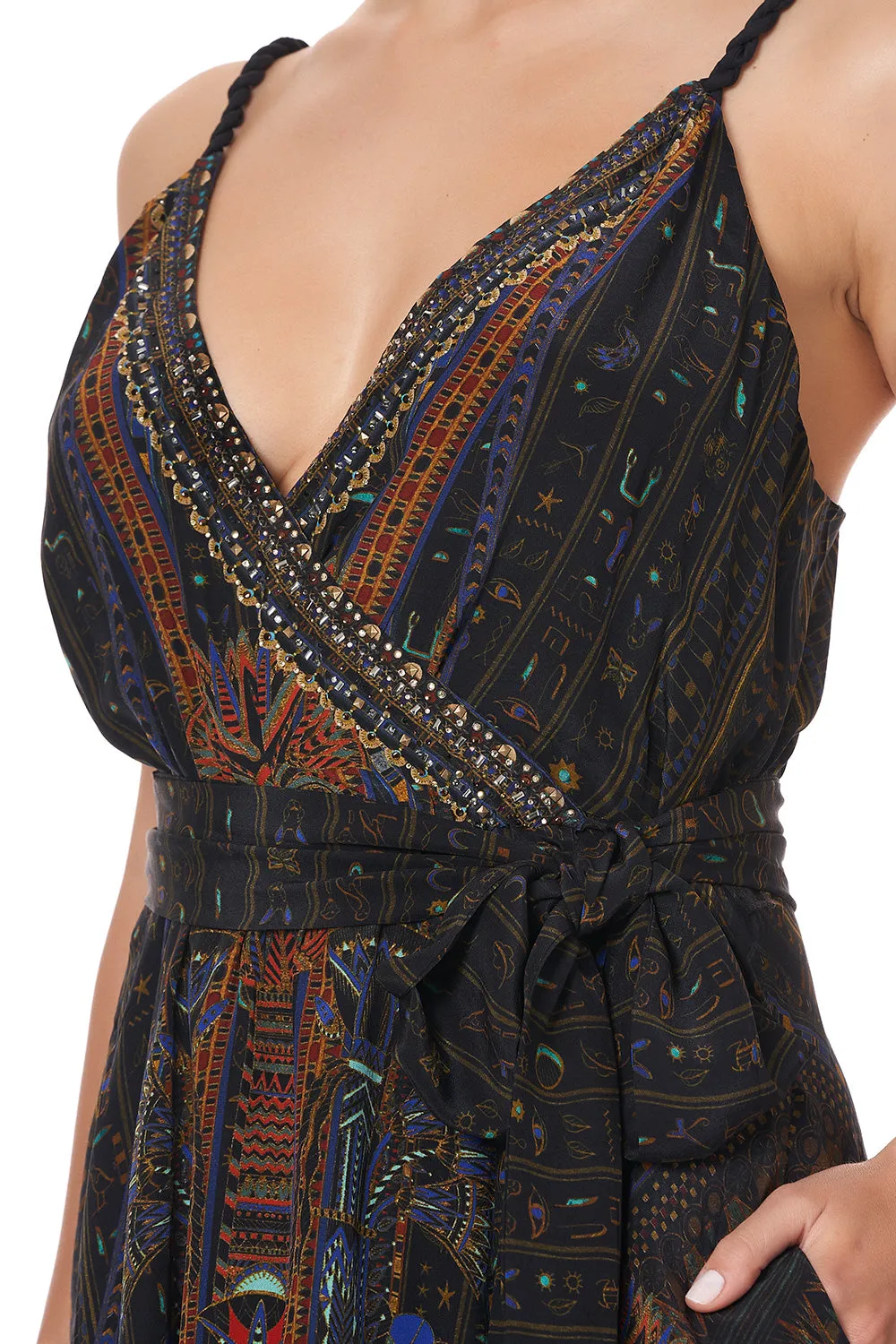 MINI WRAP DRESS WITH TWIST STRAPS GATEWAY TO GIZA