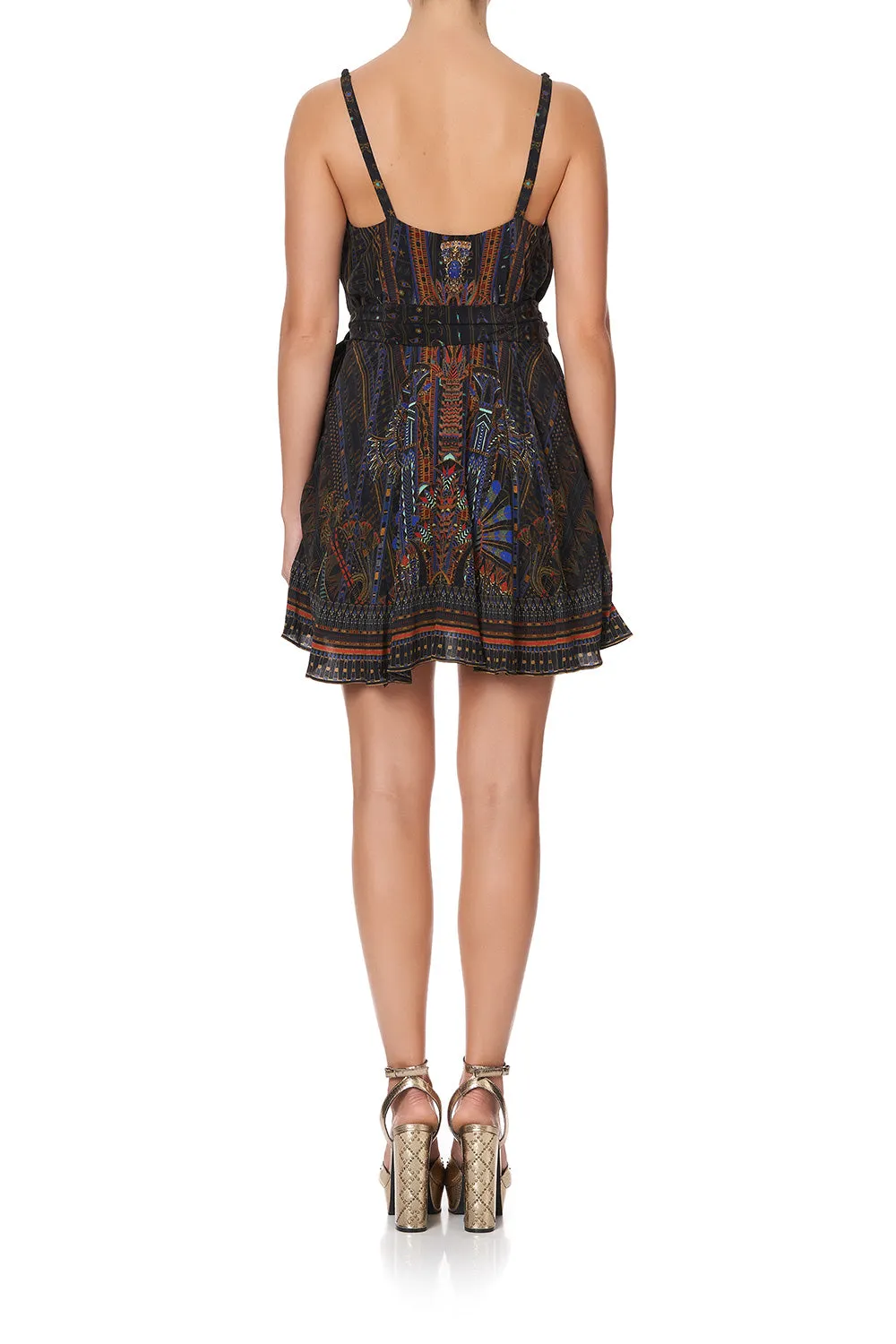 MINI WRAP DRESS WITH TWIST STRAPS GATEWAY TO GIZA