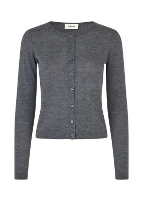 Modström - Hirokimd Short Cardigan 58001 - 7088 Dark Grey Melange