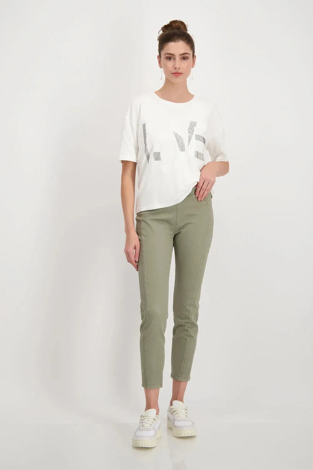 MONARI | Jeggings Trousers in Sage 408411