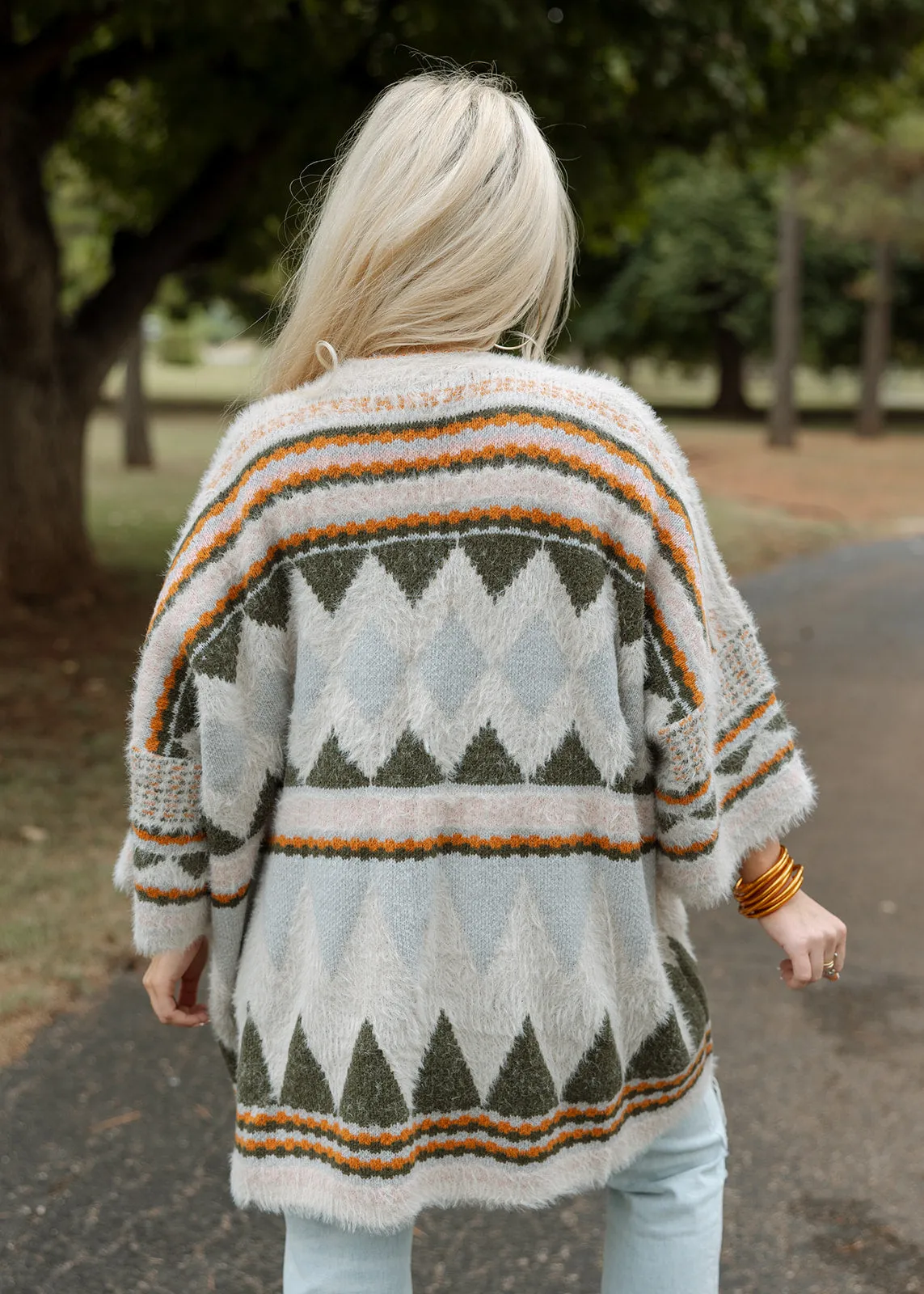 Morning Skies Rustic Geometric Cardigan