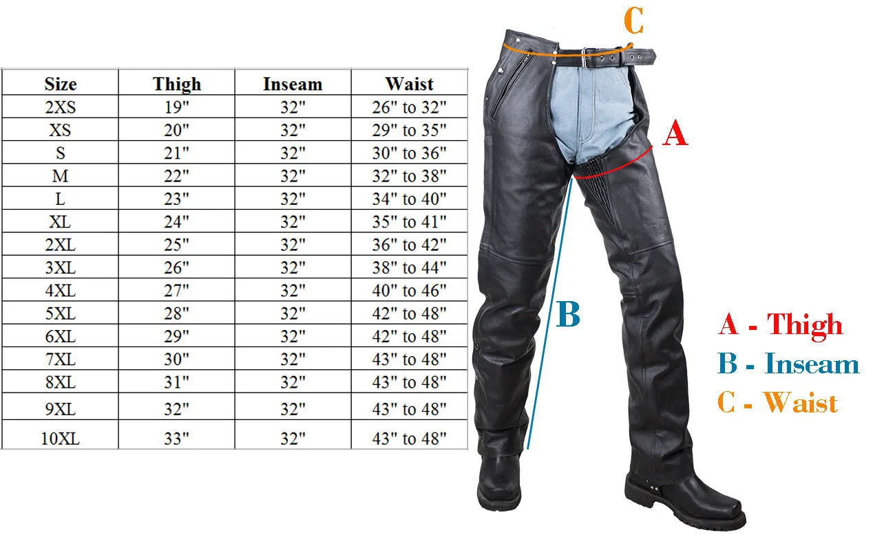 Motorcycle Chaps With Liner