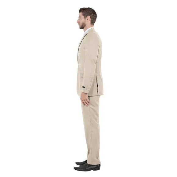 New Azzuro Tan 2 Piece Slim Fit Suit