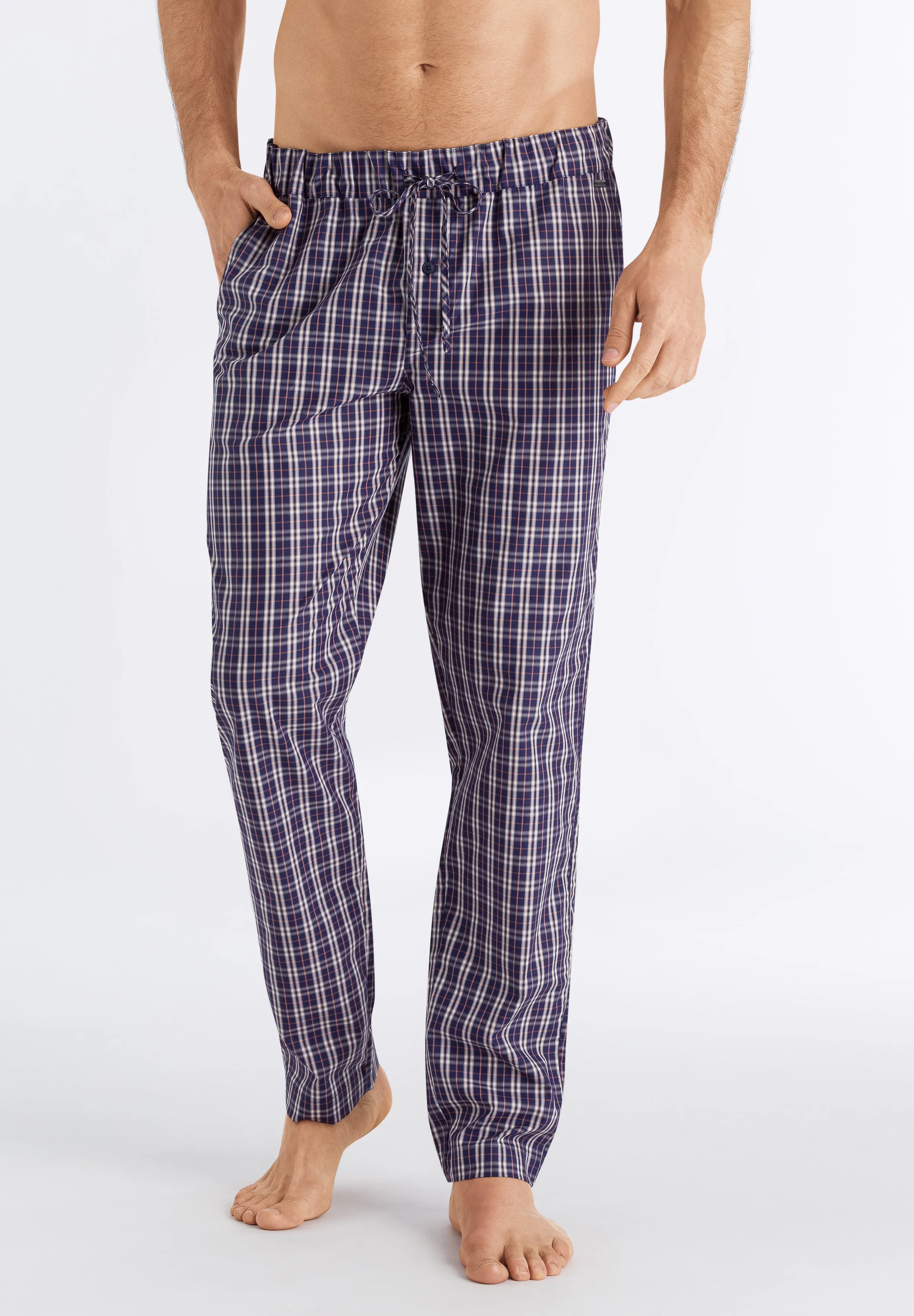 Night And Day Woven Lounge Pant | Orange Blue Check 75436-2075