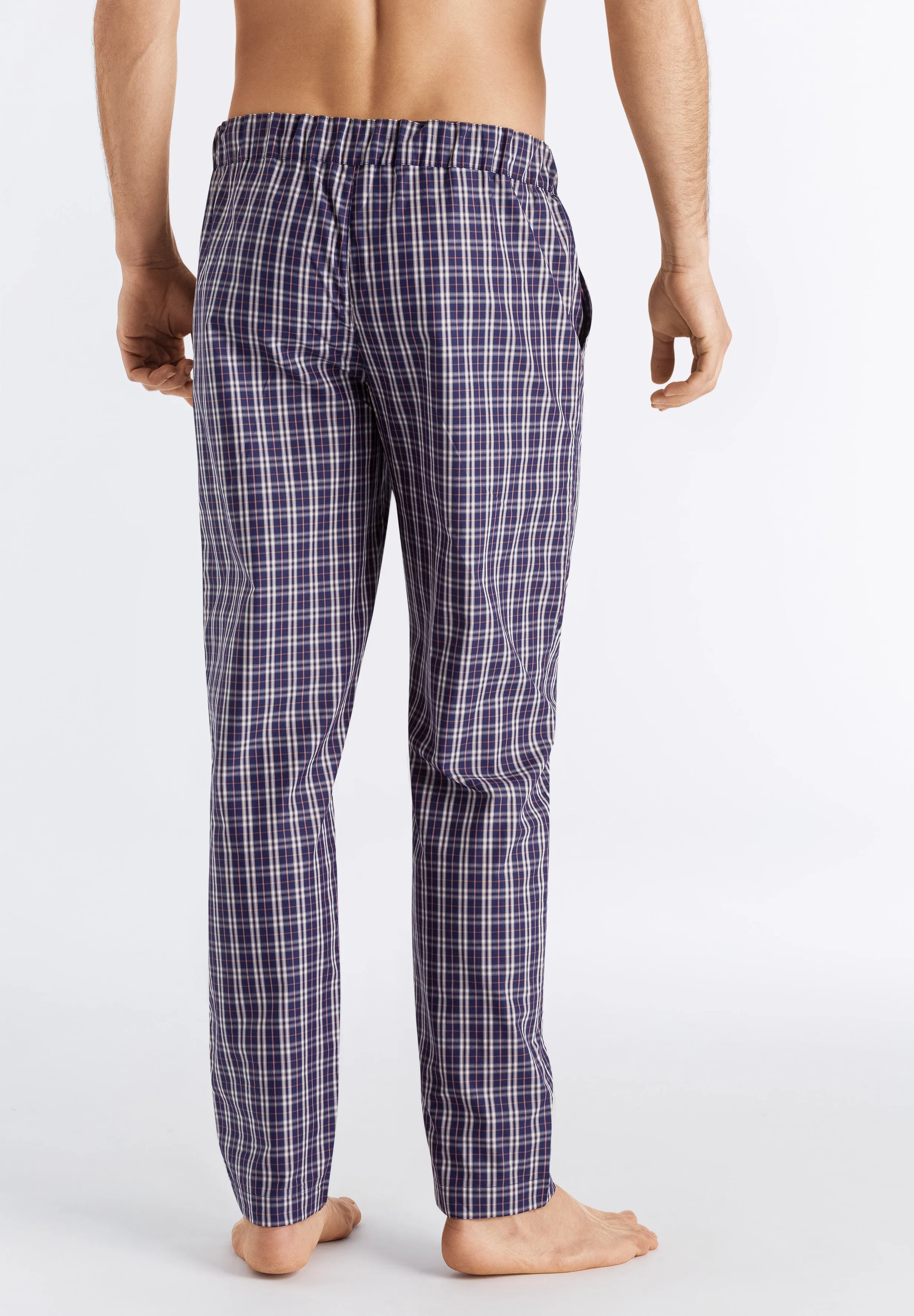 Night And Day Woven Lounge Pant | Orange Blue Check 75436-2075