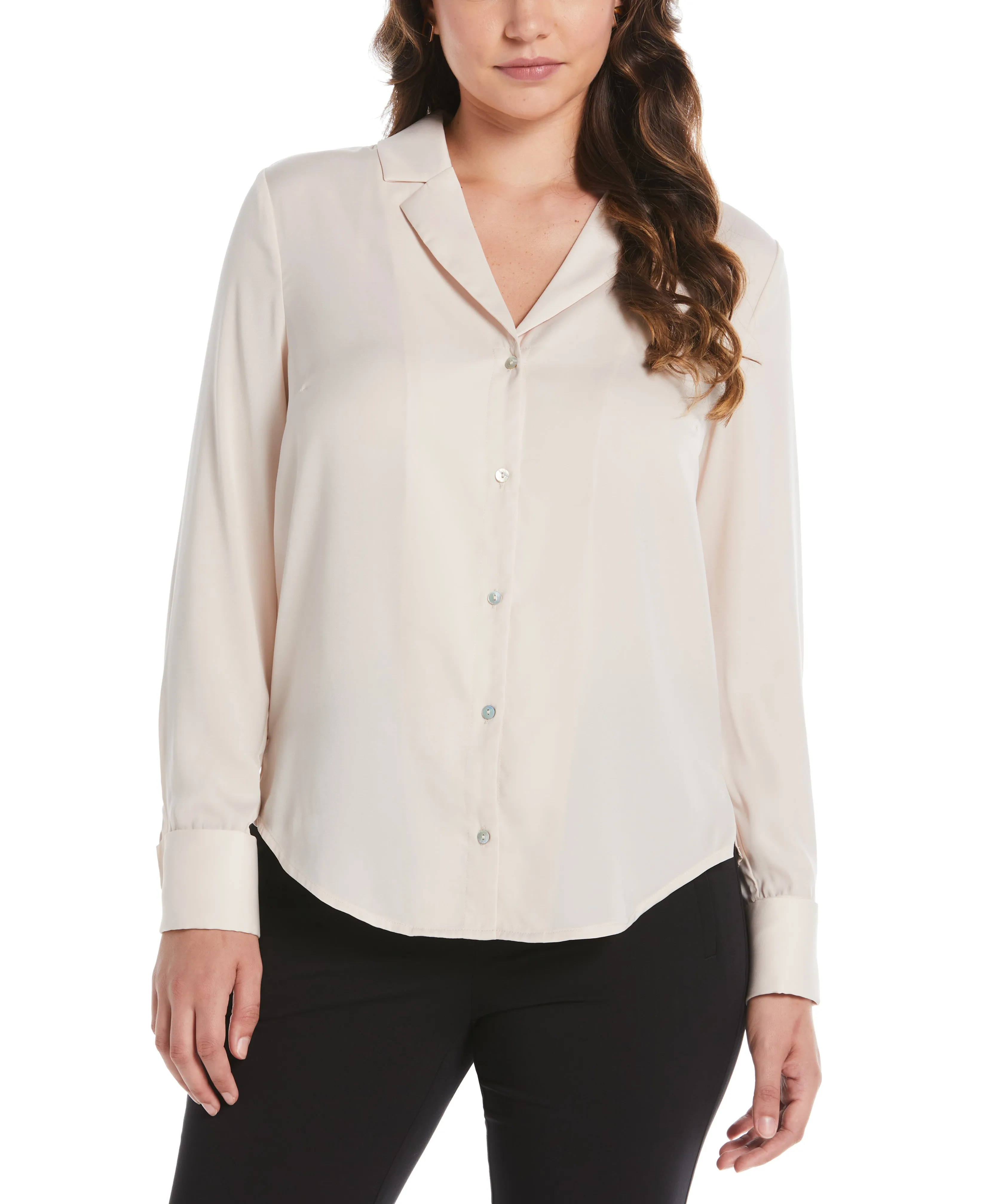 Notch Collar Blouse