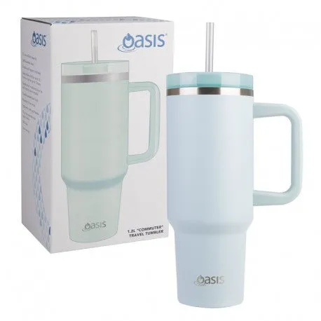 Oasis Insulated Stainless Steel Commuter Travel Tumbler 1.2L Sea Mist