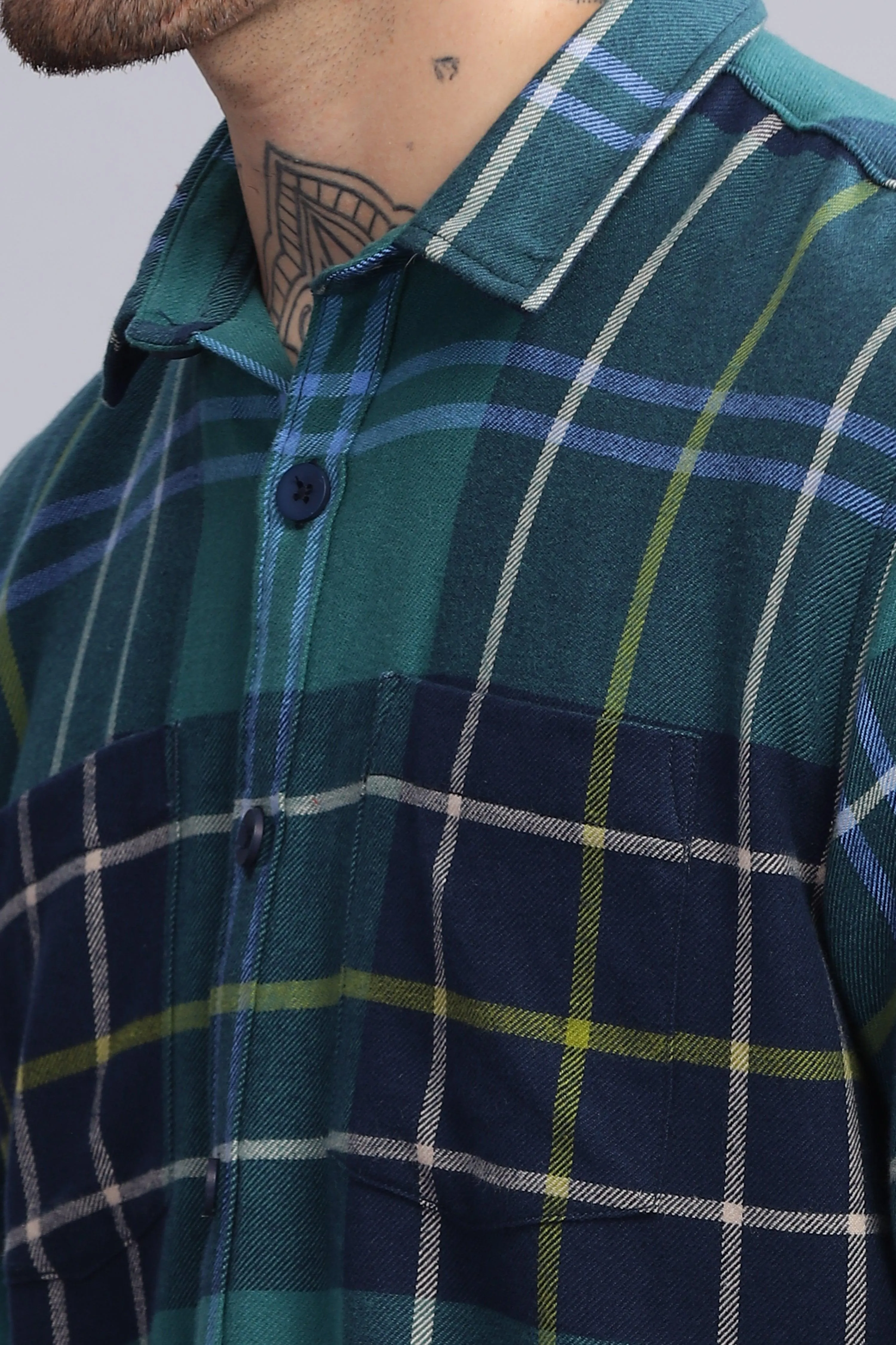 Piper Plaid Mens Full Sleeve Over-Shirt