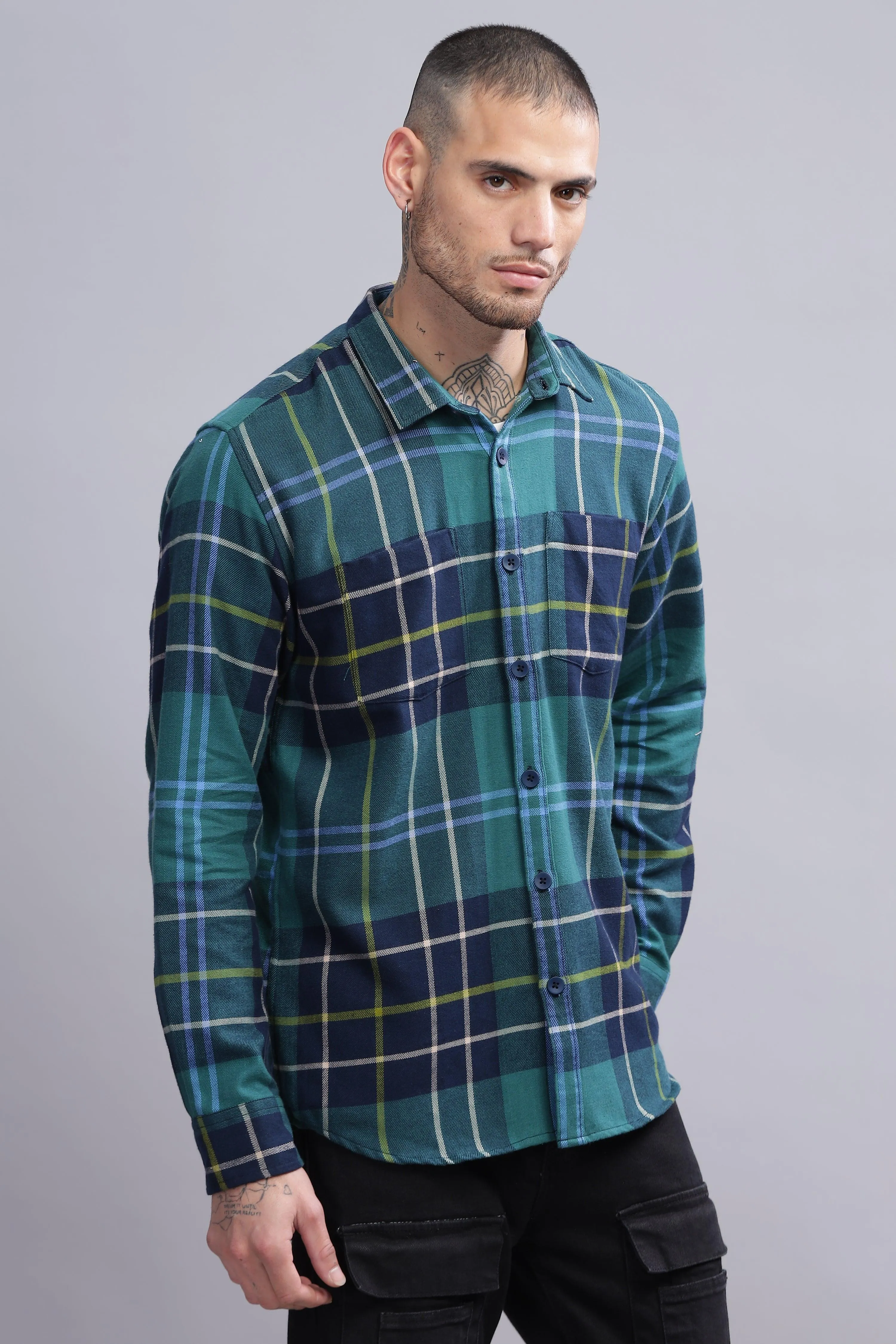 Piper Plaid Mens Full Sleeve Over-Shirt