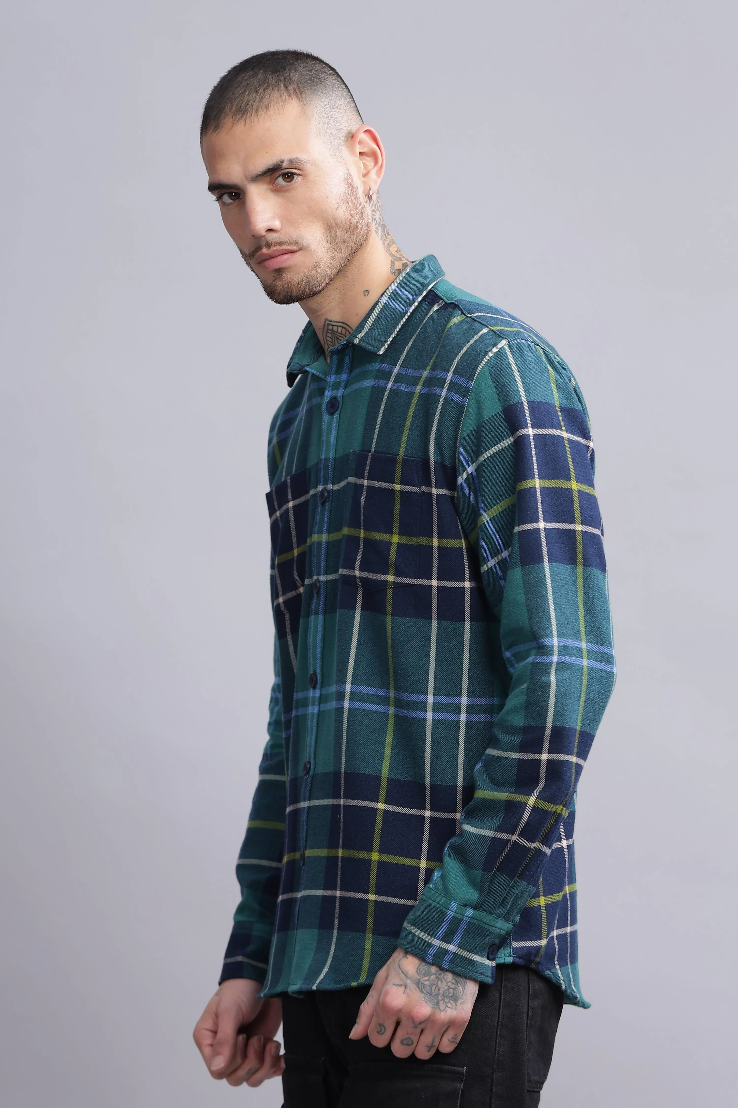 Piper Plaid Mens Full Sleeve Over-Shirt