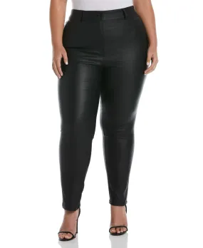 Plus Size 5-Pocket Coated Twill Pant