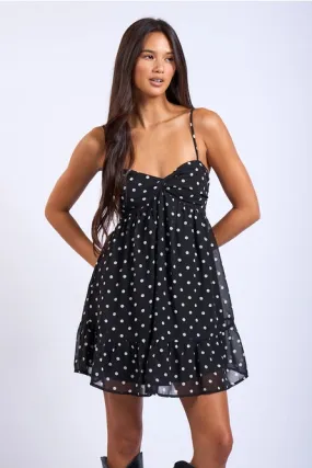 Polka Dot Twisted Bust Mini