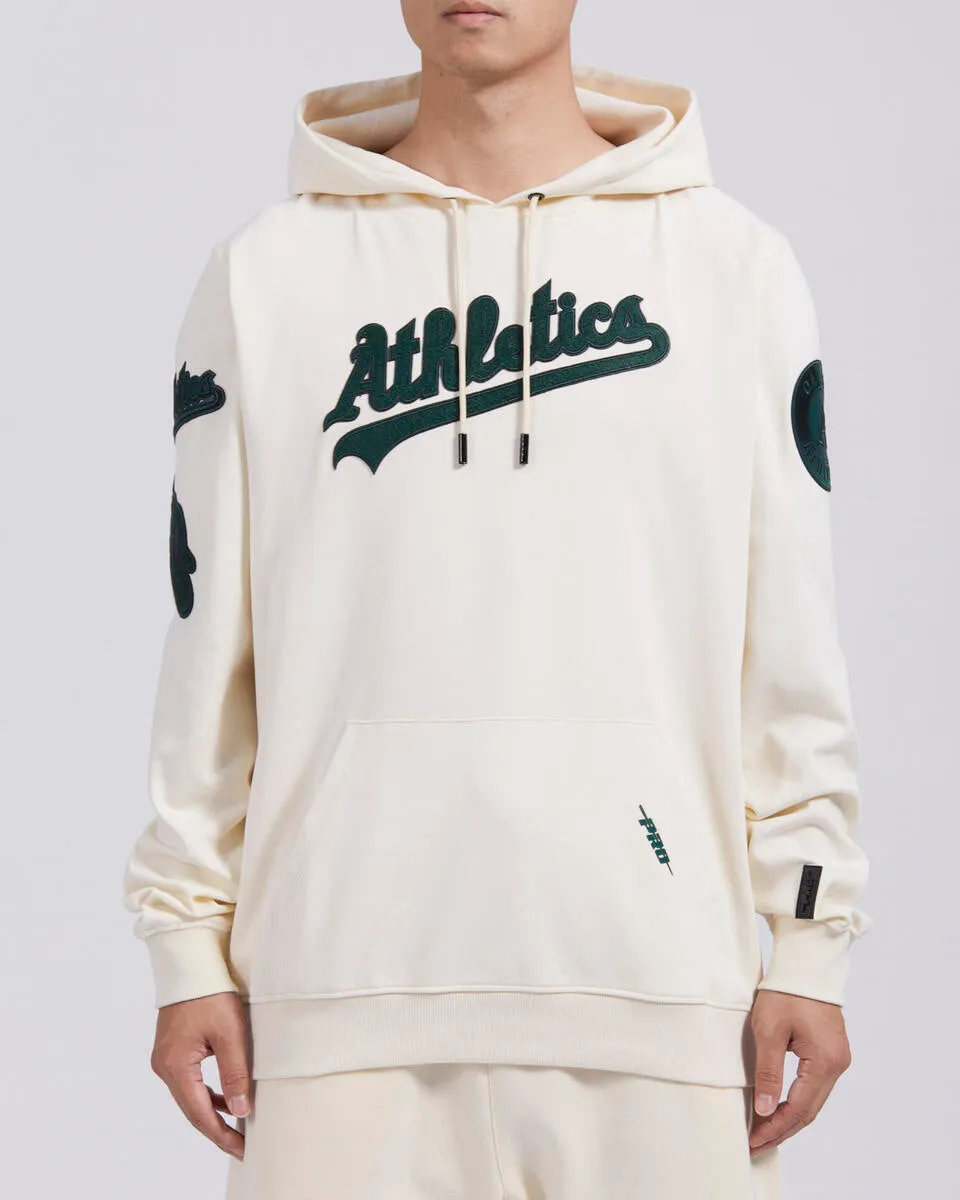 Pro Standard Oakland Athletics Triple Tonal DK PU Hoodie-EggShell