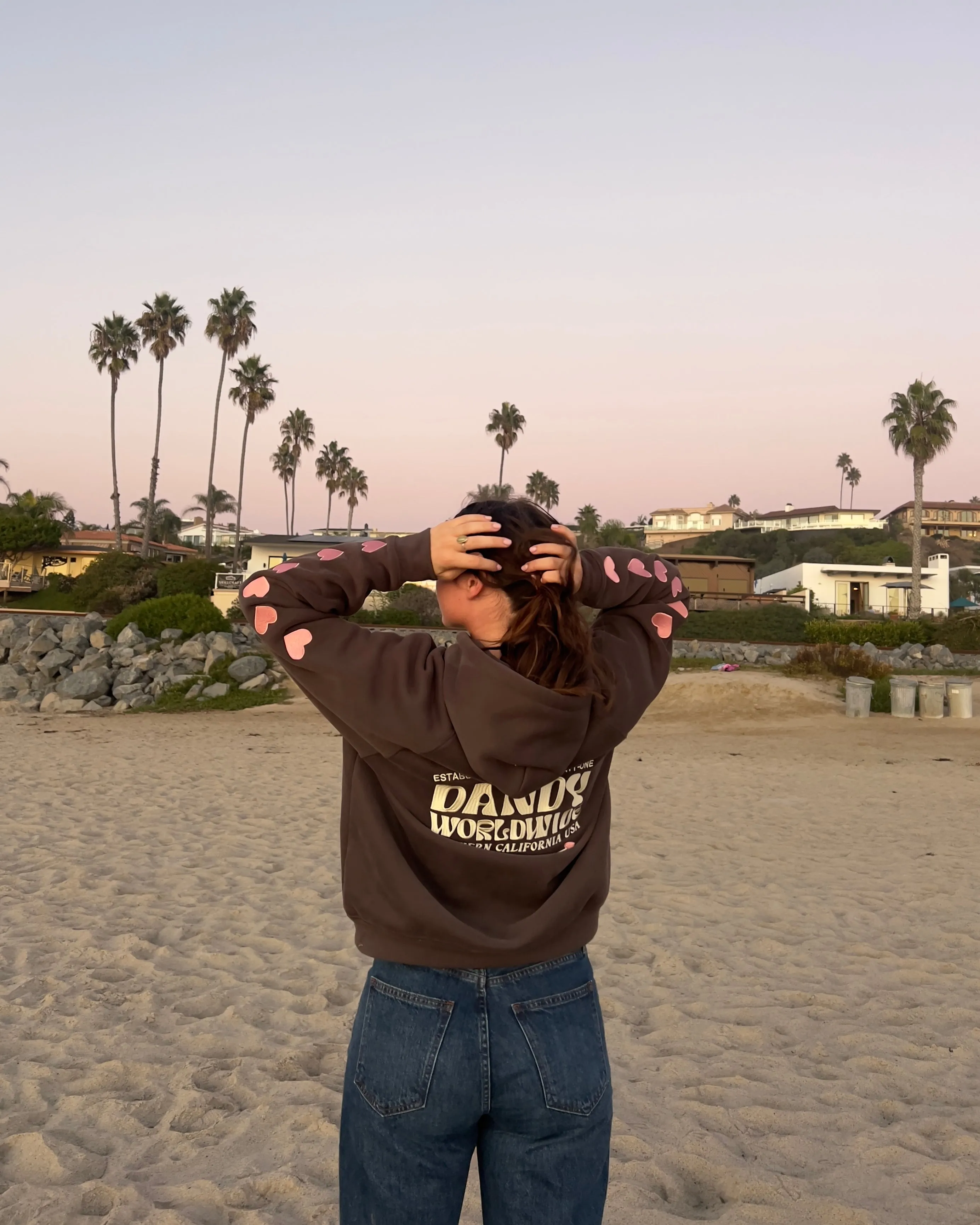 "Heart on My Sleeve" Oversized Lux Hoodie in Charcoal Gray