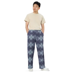 Recursia Argyle Rewired I Men's Wide Leg Pants In Blue