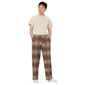 Recursia Argyle Rewired Men's Wide Leg Pants