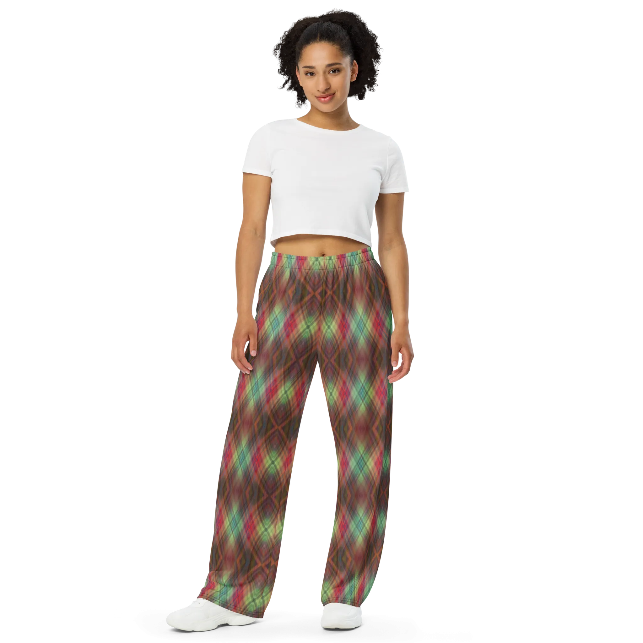 Recursia Argyle Rewired Women's Wide Leg Pants