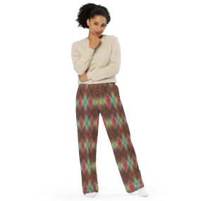 Recursia Argyle Rewired Women's Wide Leg Pants