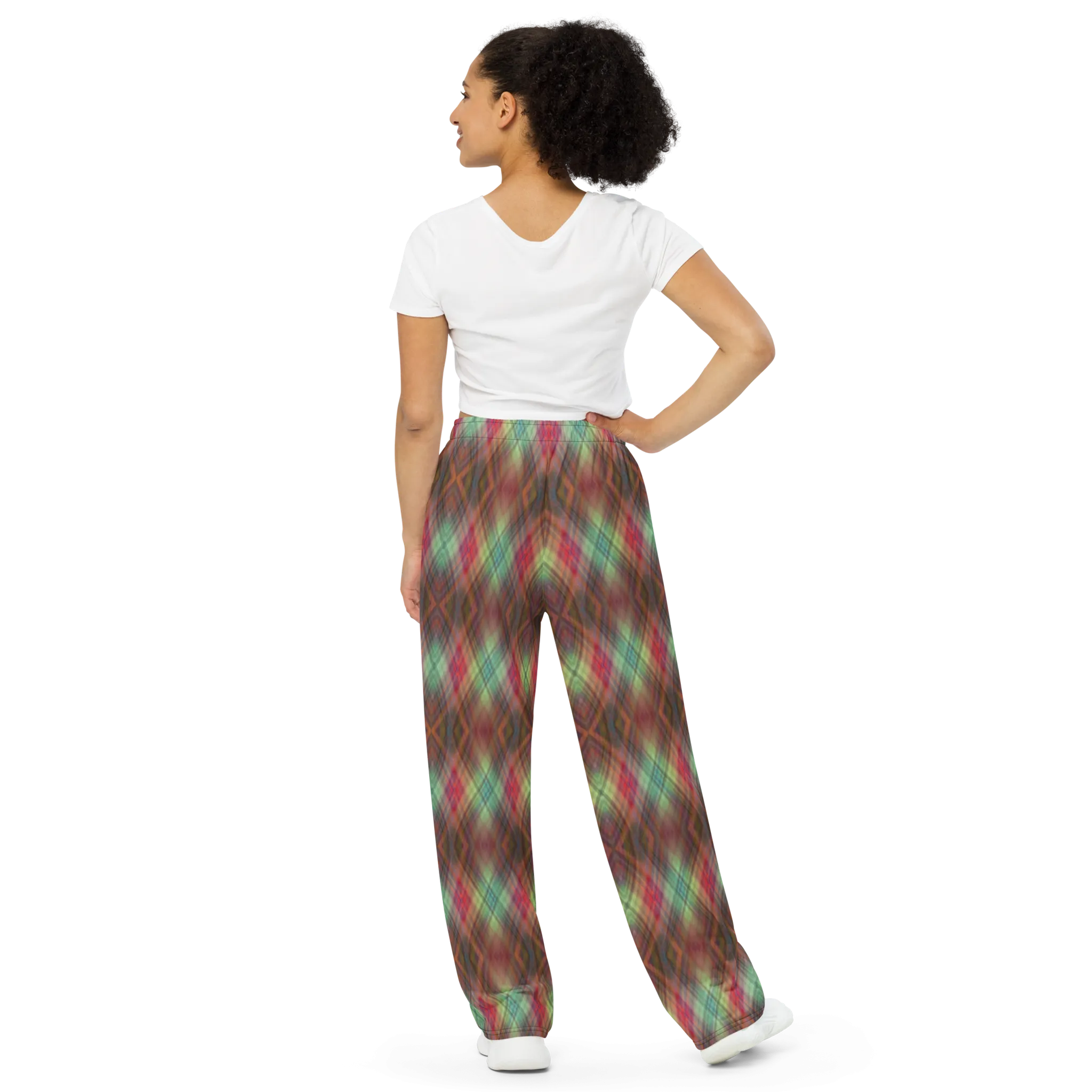 Recursia Argyle Rewired Women's Wide Leg Pants