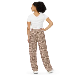 Recursia Contemplative Jaguar II Women's Wide Leg Pants In Pink