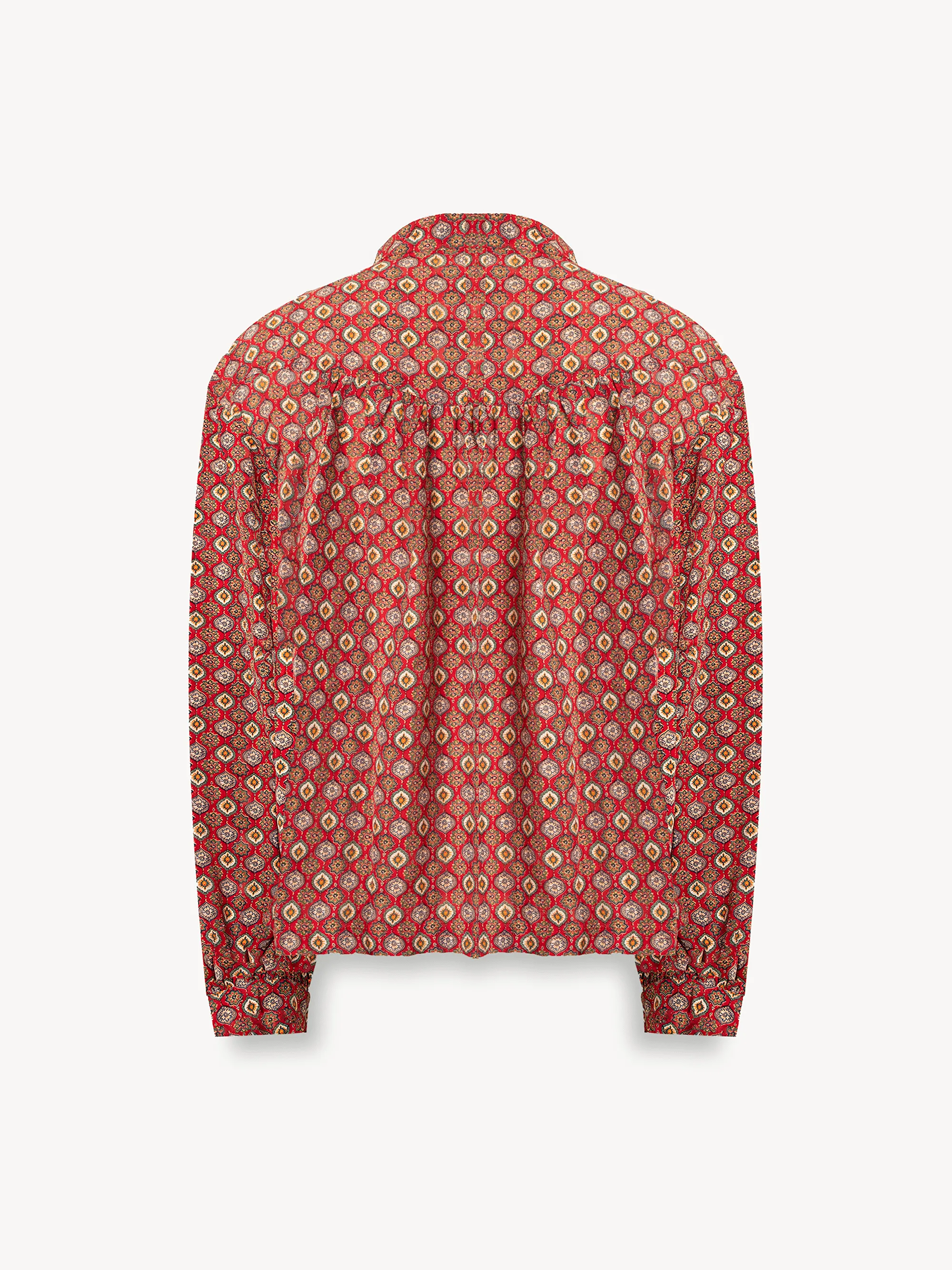 Red Patterned Morena Blouse