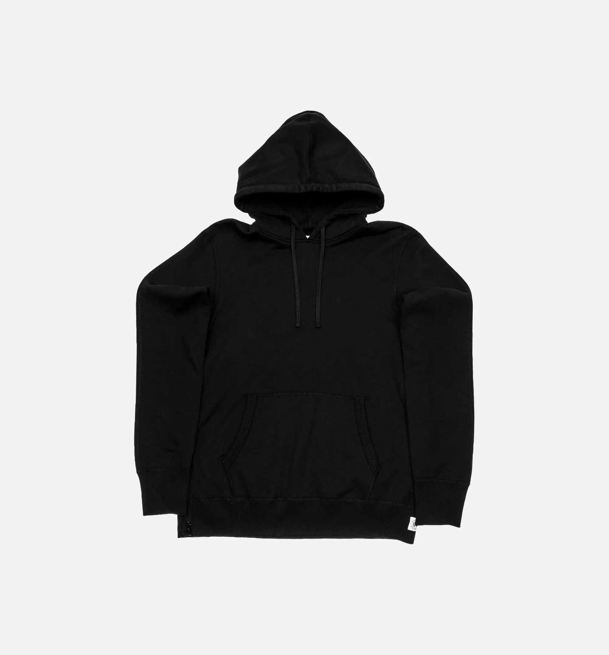 Reigning Champ Side Zip Hoodie Mens Hoodie - Black