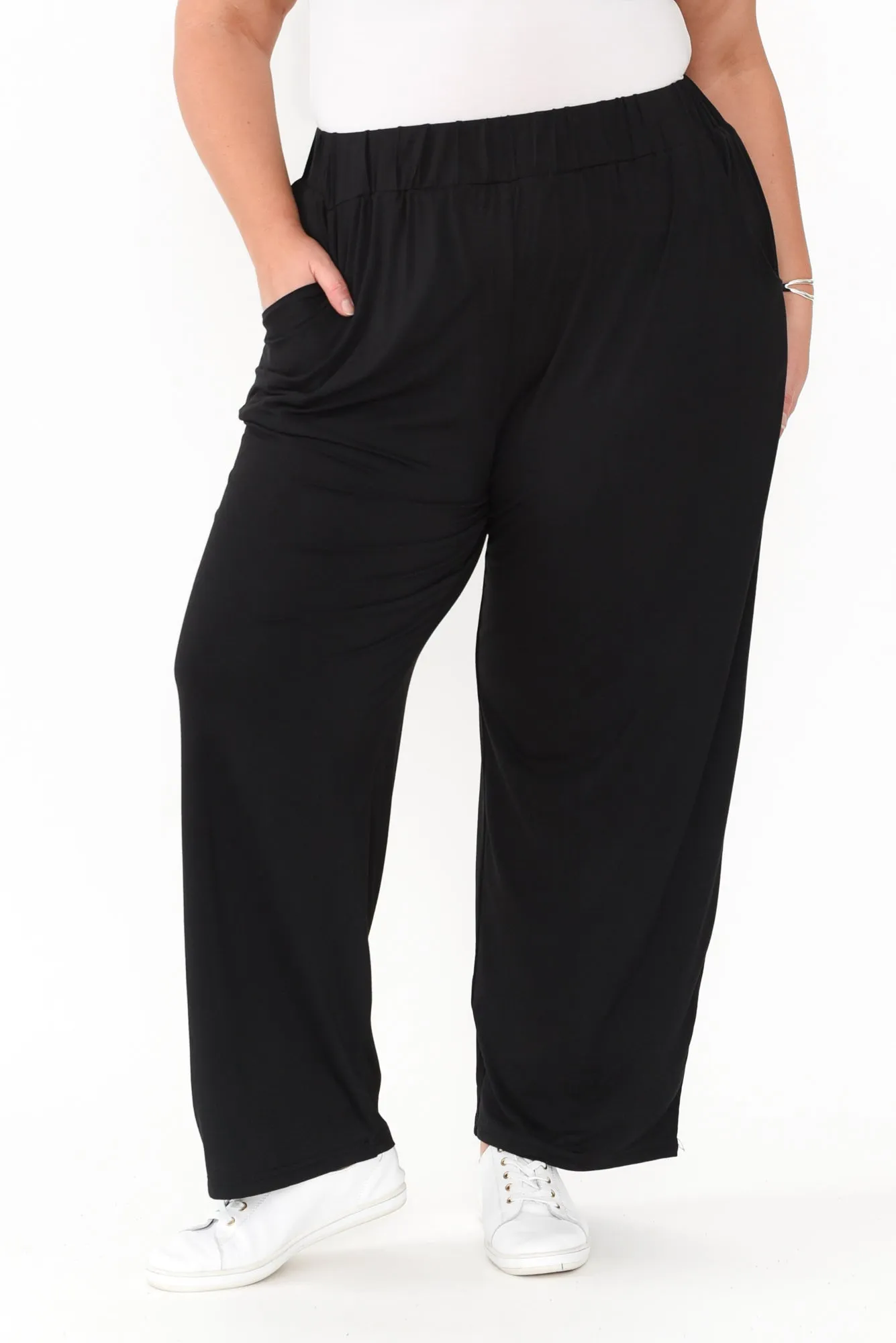 Rosella Black Bamboo Pants