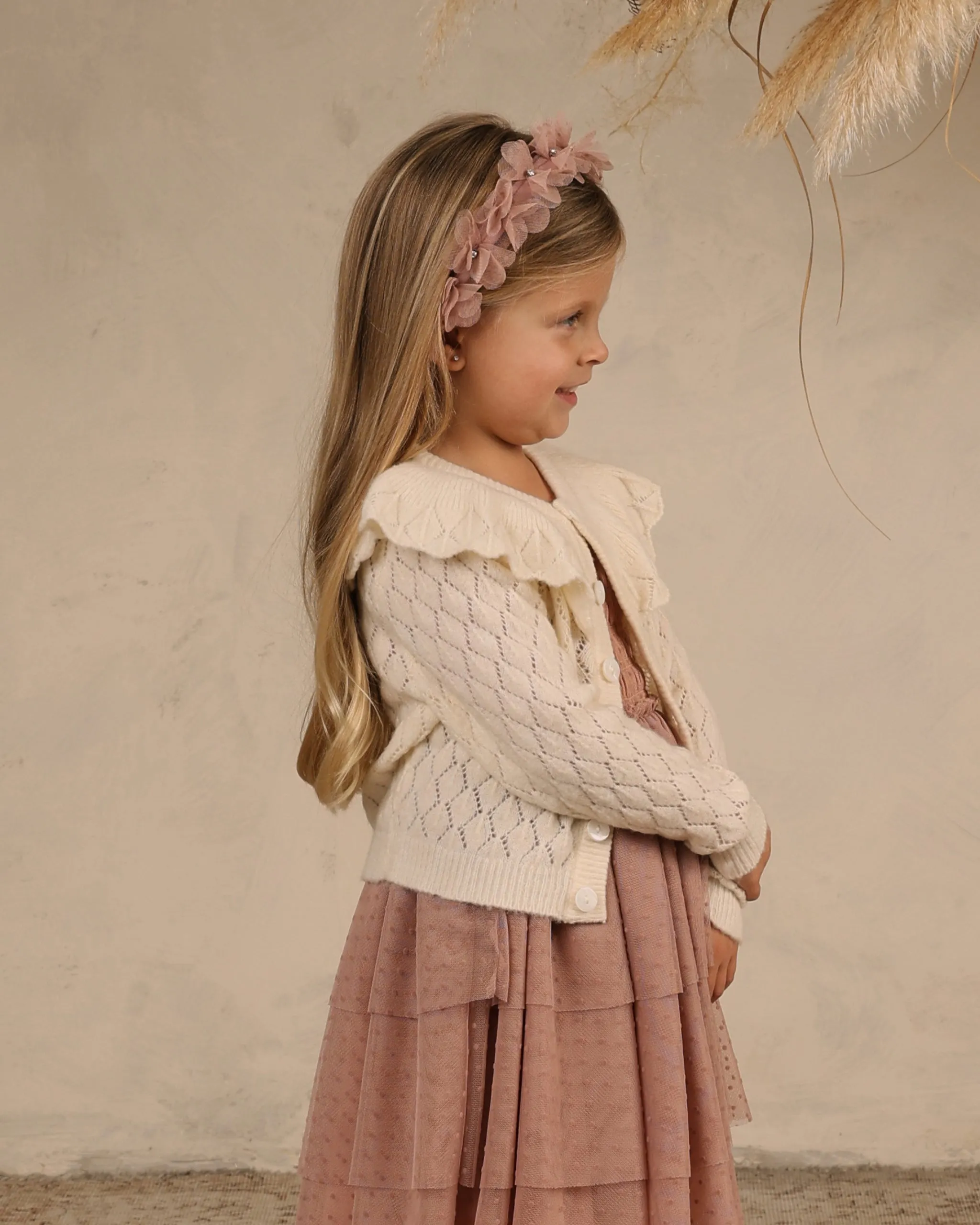 Ruffle Cardigan | Ivory