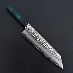 Sakai Takayuki Nanairo Green Tortoiseshell 33 Layer Damascus Kengata 190mm