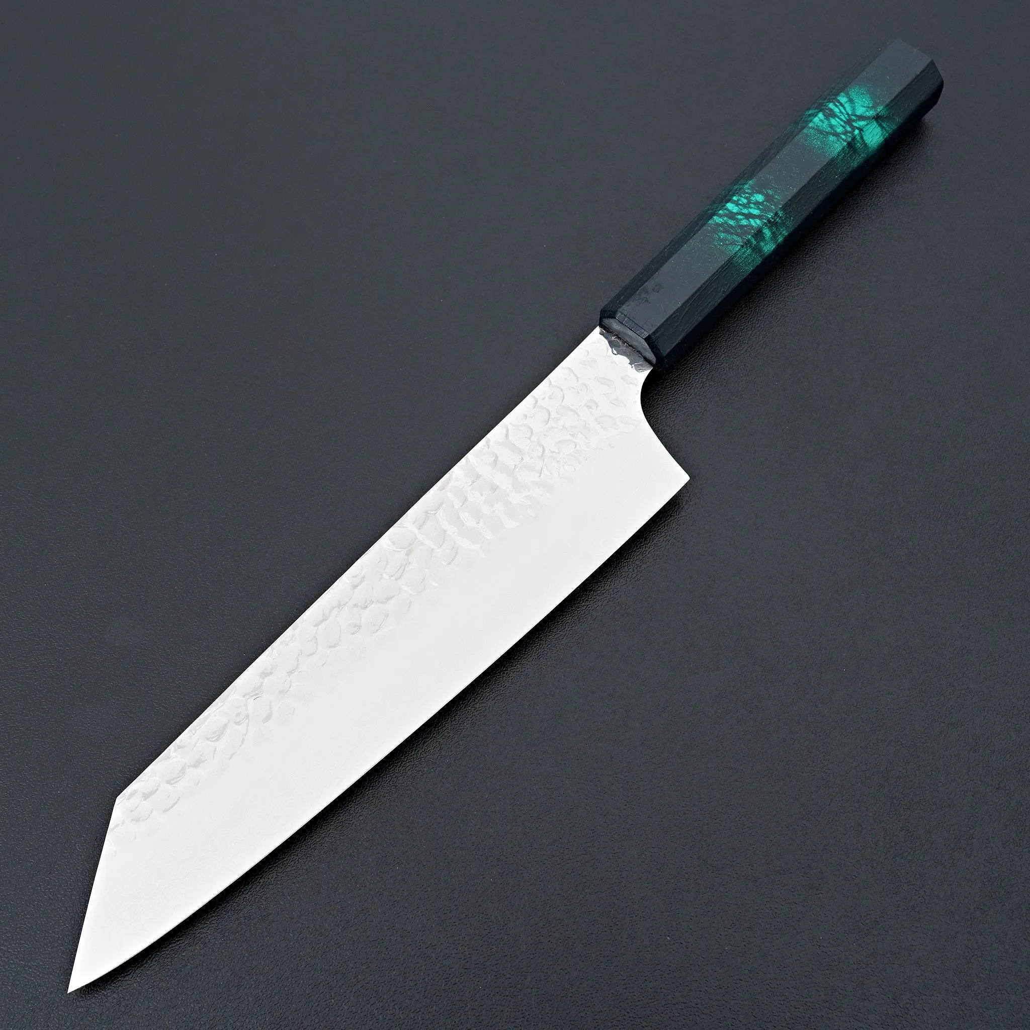 Sakai Takayuki Nanairo Green Tortoiseshell 33 Layer Damascus Kengata 190mm