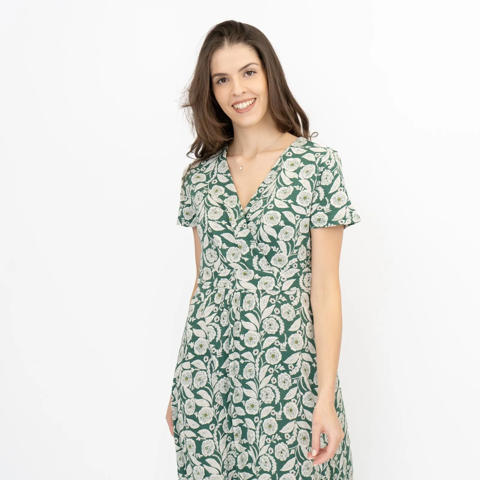 Seasalt Chapelle Midi Dress Camelia Vines Mallard